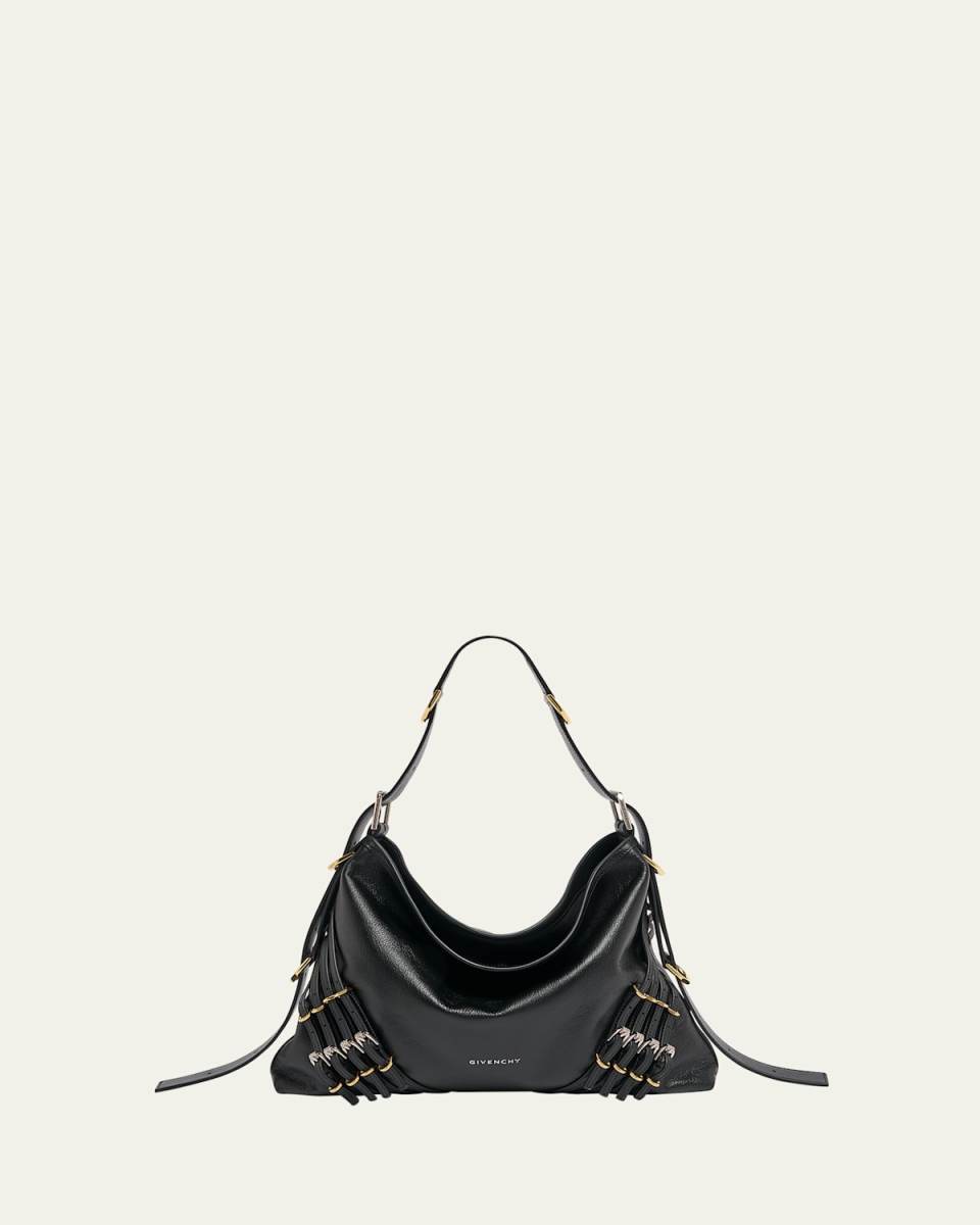 Voyou Medium Buckle Shoulder Bag in Leather